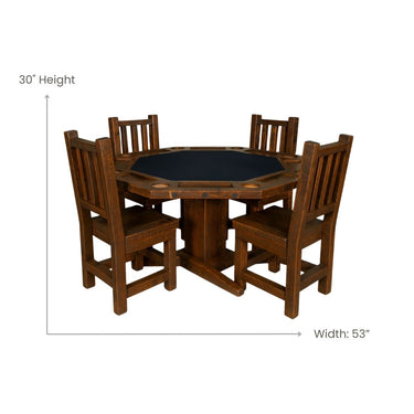 Poker Dining Table Barnsley, Octagon, 8-Person, 53